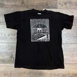 Seattle Rain Festival Black Tee